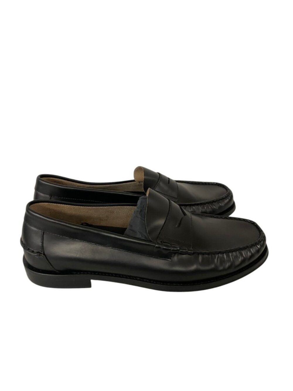 Massimo Dutti Mens Penny Loafers EU 45 US 12 Black Leather shoes 2505/532 NWOB